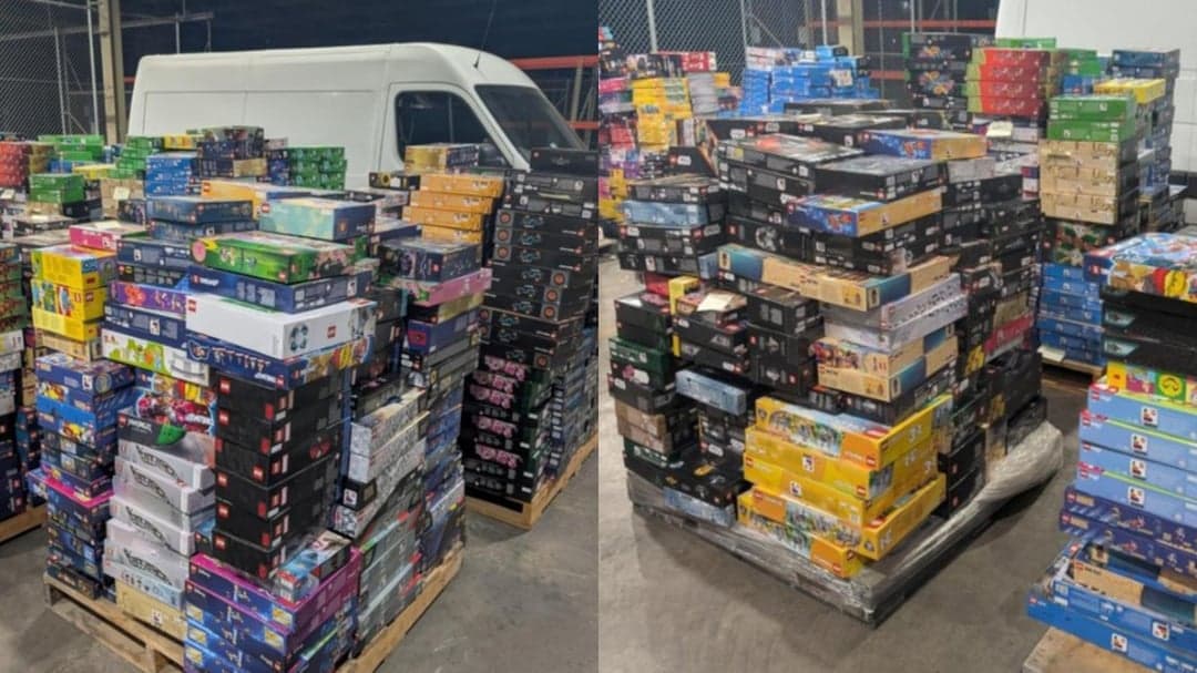 ¡No se jode con los ladrillos! Pareja cae con un cargamento de LEGO robado valuado en U$S220.000